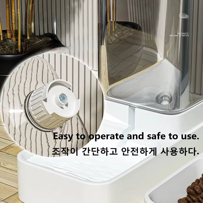 Dog Automatic Feeder Transparent Automatic Gravity Cat Water Bowl High Capacity Food Storage Container Cat and Dog Accessories