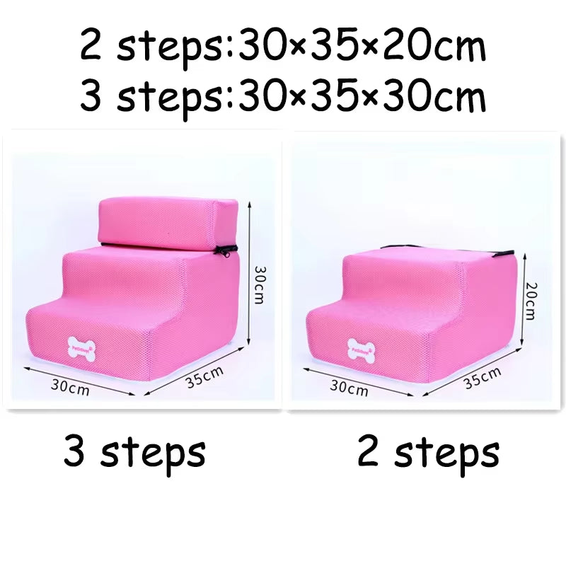 Hot Dog House Dog Stairs Pet 3 Steps Stairs for Small Dog Cat Pet Ramp Ladder Anti-Slip Removable Dogs Bed Stairs Pet Supplies