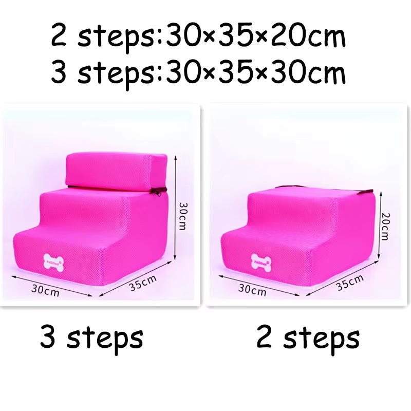 Hot Dog House Dog Stairs Pet 3 Steps Stairs for Small Dog Cat Pet Ramp Ladder Anti-Slip Removable Dogs Bed Stairs Pet Supplies