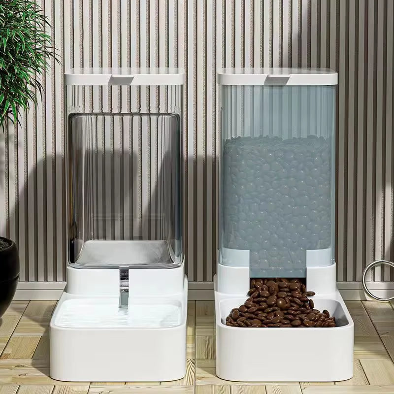 Dog Automatic Feeder Transparent Automatic Gravity Cat Water Bowl High Capacity Food Storage Container Cat and Dog Accessories