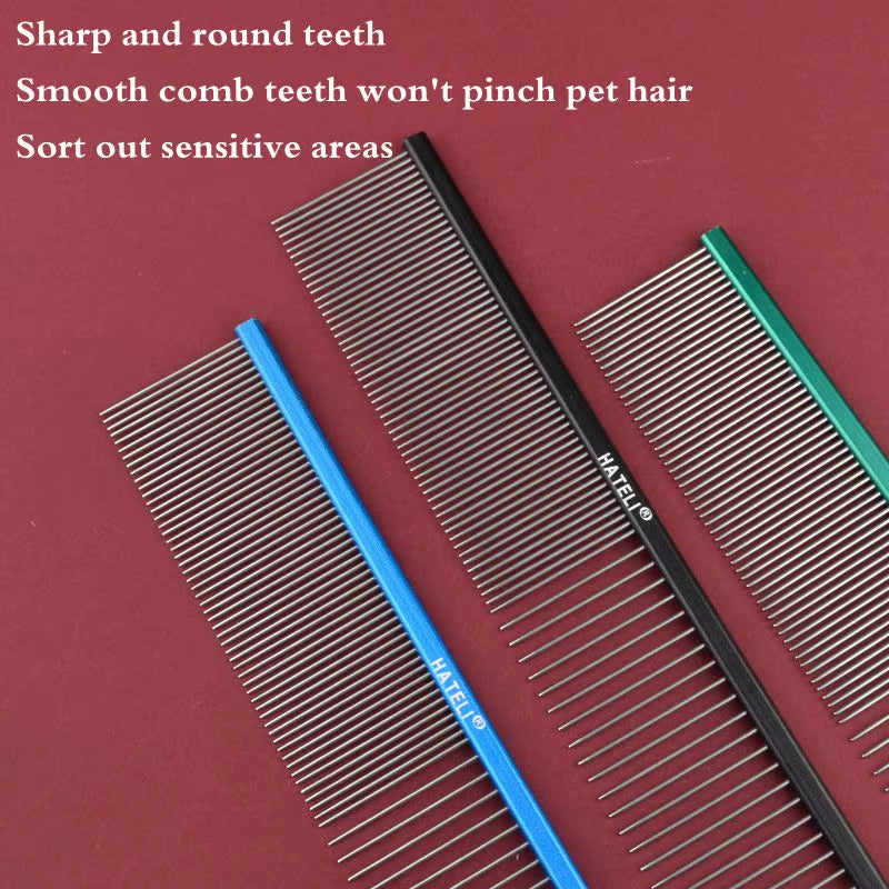 16/19/22Cm Puppy Grooming Comb Groomer for Dog Aluminum Groomer Pets Combs Hairbrush Cat Dog Grooming Combs Dog Hair Care Comb