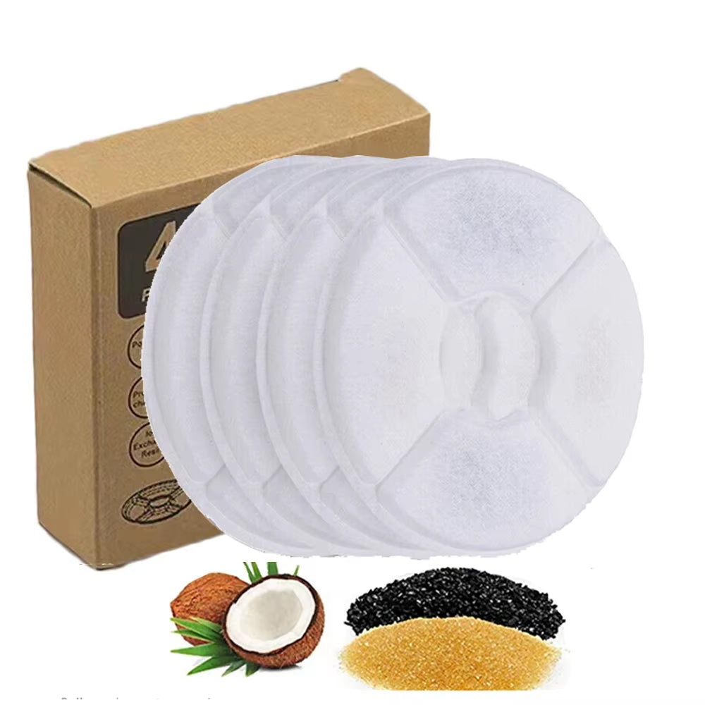 Replaced Activated Carbon Contton Filters for Cat Pet Dog Water Fountain Drinking Dispenser Replacement Filter