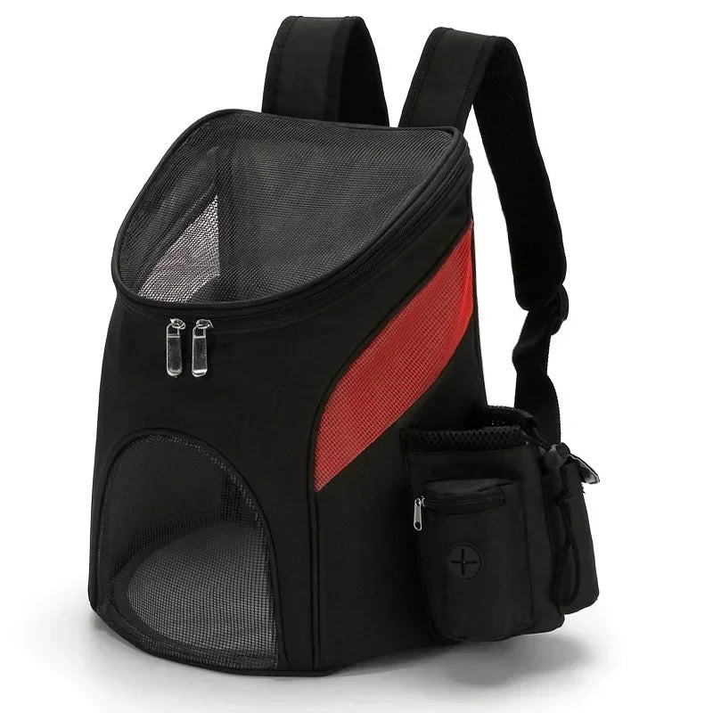 Portable Mesh Dog Bag Breathable Dog Backpack Foldable Large Capacity Cat Carrying Bag Portable Outdoor Travel Pet Carrier