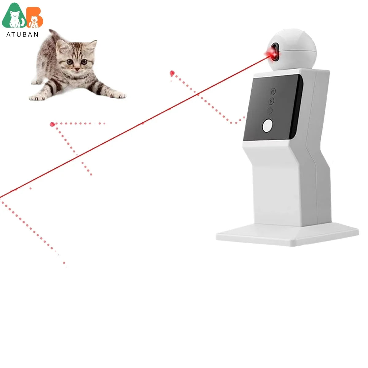 Cat Laser Toy Automatic,Random Moving Interactive Laser Cat Toy for Indoor Cats,Kittens,Dogs,Cat Red Dot Exercising Toy