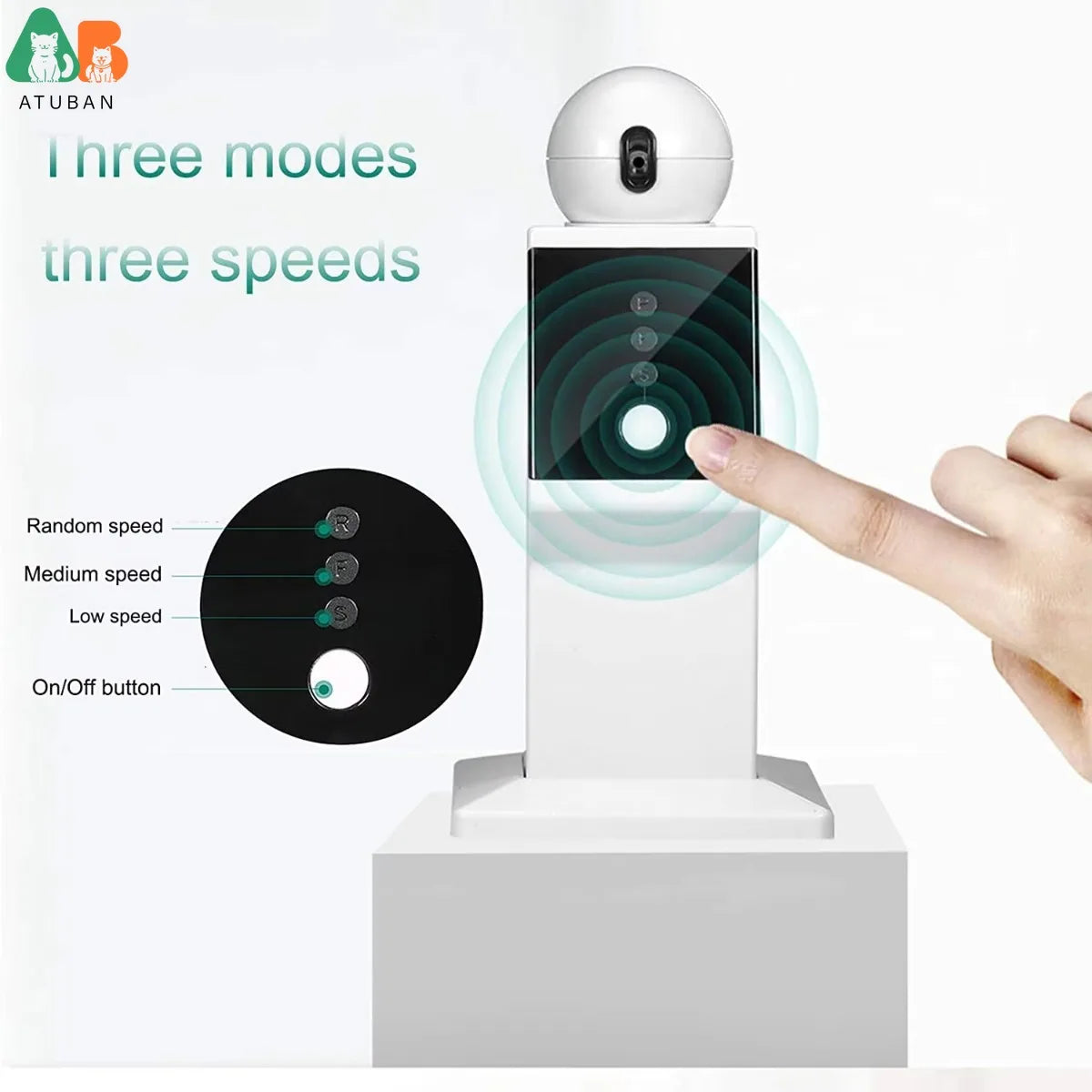 Cat Laser Toy Automatic,Random Moving Interactive Laser Cat Toy for Indoor Cats,Kittens,Dogs,Cat Red Dot Exercising Toy