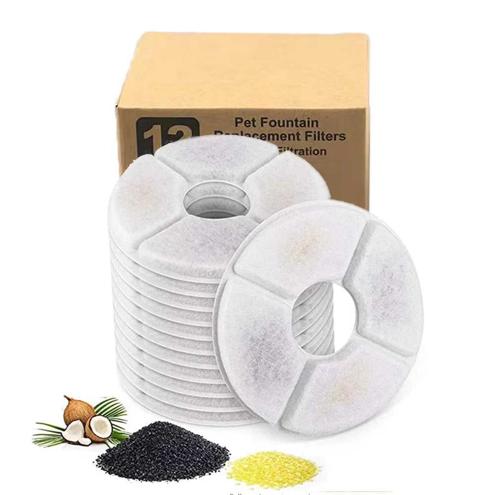 Replaced Activated Carbon Contton Filters for Cat Pet Dog Water Fountain Drinking Dispenser Replacement Filter