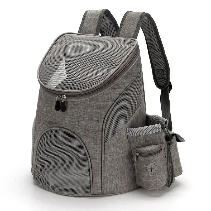 Portable Mesh Dog Bag Breathable Dog Backpack Foldable Large Capacity Cat Carrying Bag Portable Outdoor Travel Pet Carrier