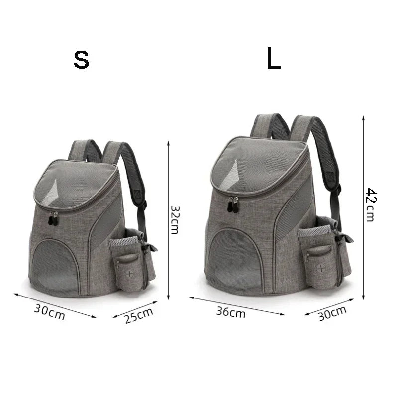 Portable Mesh Dog Bag Breathable Dog Backpack Foldable Large Capacity Cat Carrying Bag Portable Outdoor Travel Pet Carrier