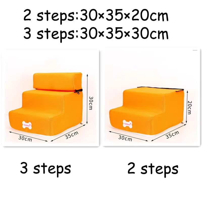 Hot Dog House Dog Stairs Pet 3 Steps Stairs for Small Dog Cat Pet Ramp Ladder Anti-Slip Removable Dogs Bed Stairs Pet Supplies