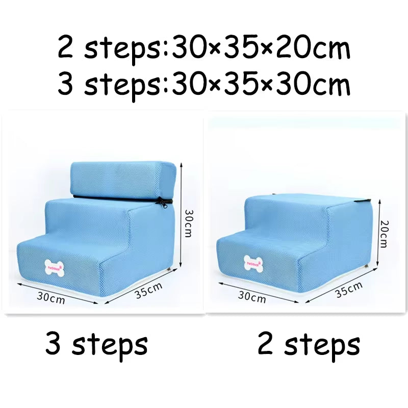 Hot Dog House Dog Stairs Pet 3 Steps Stairs for Small Dog Cat Pet Ramp Ladder Anti-Slip Removable Dogs Bed Stairs Pet Supplies