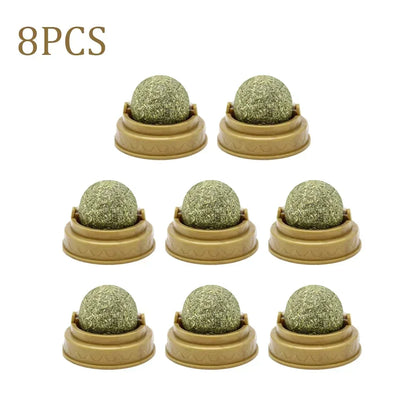 1-10PC Pet Catnip Toys Edible Catnip Ball Safety Healthy Cat Mint Cats Chasing Game Toy Products Clean Teeth the Stomach Catmint
