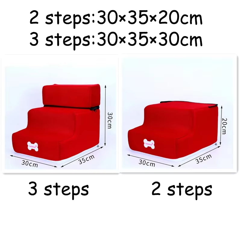 Hot Dog House Dog Stairs Pet 3 Steps Stairs for Small Dog Cat Pet Ramp Ladder Anti-Slip Removable Dogs Bed Stairs Pet Supplies