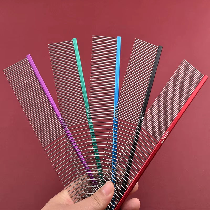 16/19/22Cm Puppy Grooming Comb Groomer for Dog Aluminum Groomer Pets Combs Hairbrush Cat Dog Grooming Combs Dog Hair Care Comb