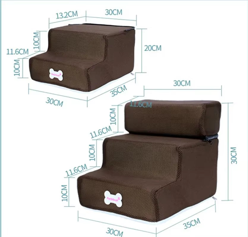 Hot Dog House Dog Stairs Pet 3 Steps Stairs for Small Dog Cat Pet Ramp Ladder Anti-Slip Removable Dogs Bed Stairs Pet Supplies