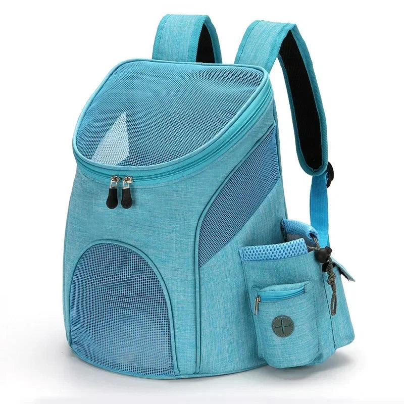 Portable Mesh Dog Bag Breathable Dog Backpack Foldable Large Capacity Cat Carrying Bag Portable Outdoor Travel Pet Carrier