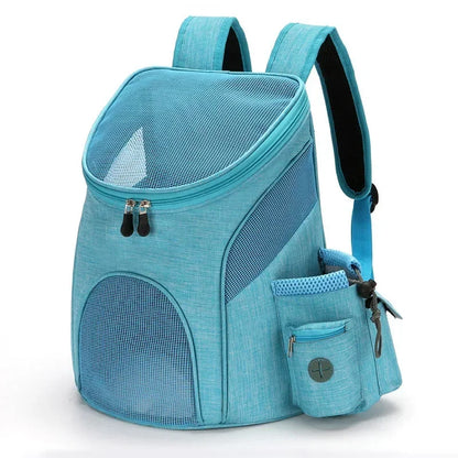 Portable Mesh Dog Bag Breathable Dog Backpack Foldable Large Capacity Cat Carrying Bag Portable Outdoor Travel Pet Carrier