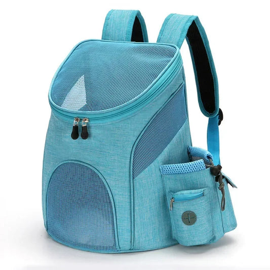 Portable Mesh Dog Bag Breathable Dog Backpack Foldable Large Capacity Cat Carrying Bag Portable Outdoor Travel Pet Carrier