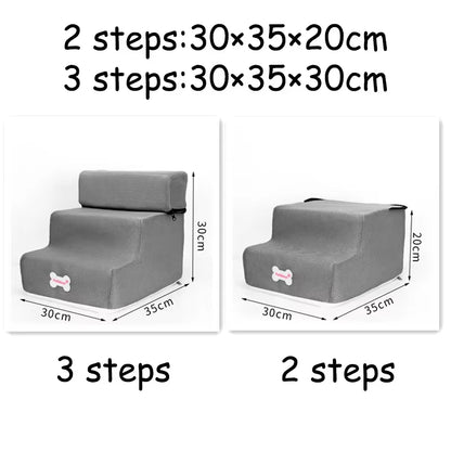 Hot Dog House Dog Stairs Pet 3 Steps Stairs for Small Dog Cat Pet Ramp Ladder Anti-Slip Removable Dogs Bed Stairs Pet Supplies