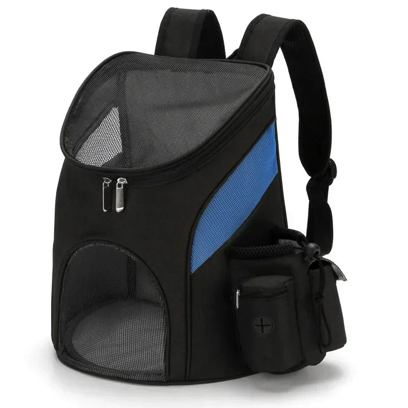 Portable Mesh Dog Bag Breathable Dog Backpack Foldable Large Capacity Cat Carrying Bag Portable Outdoor Travel Pet Carrier