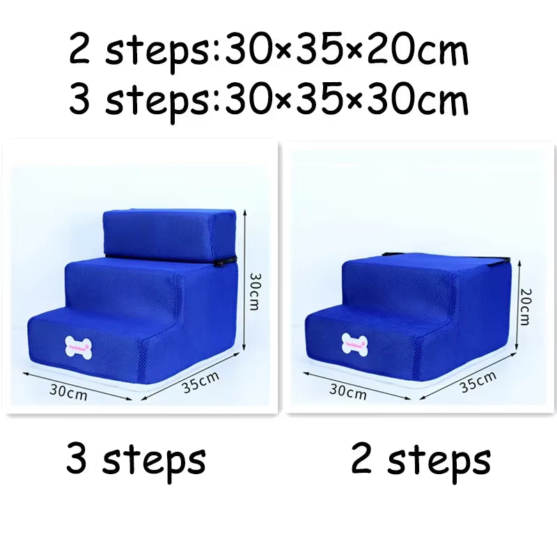 Hot Dog House Dog Stairs Pet 3 Steps Stairs for Small Dog Cat Pet Ramp Ladder Anti-Slip Removable Dogs Bed Stairs Pet Supplies
