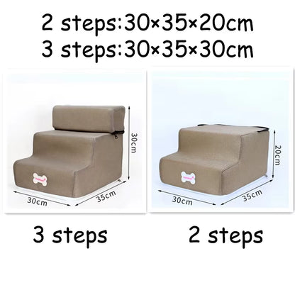 Hot Dog House Dog Stairs Pet 3 Steps Stairs for Small Dog Cat Pet Ramp Ladder Anti-Slip Removable Dogs Bed Stairs Pet Supplies
