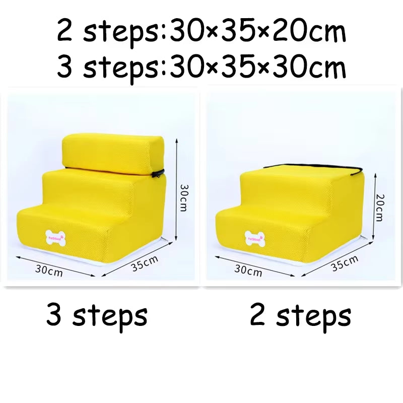 Hot Dog House Dog Stairs Pet 3 Steps Stairs for Small Dog Cat Pet Ramp Ladder Anti-Slip Removable Dogs Bed Stairs Pet Supplies