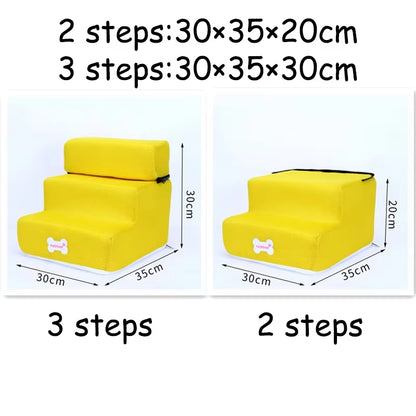 Hot Dog House Dog Stairs Pet 3 Steps Stairs for Small Dog Cat Pet Ramp Ladder Anti-Slip Removable Dogs Bed Stairs Pet Supplies