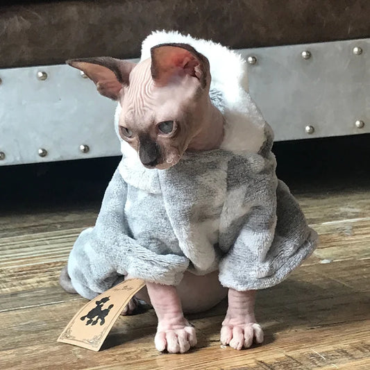 Autumn Winter Warm Pet Cat Costume for Cats Soft Fleece Dog Cat Clothes Kedi Katten Mastomas Clothing Pullovers Ropa Para Gato