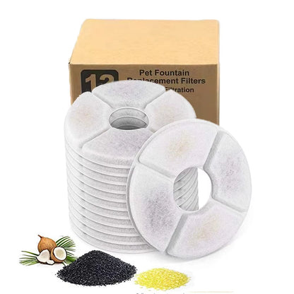 Replaced Activated Carbon Contton Filters for Cat Pet Dog Water Fountain Drinking Dispenser Replacement Filter